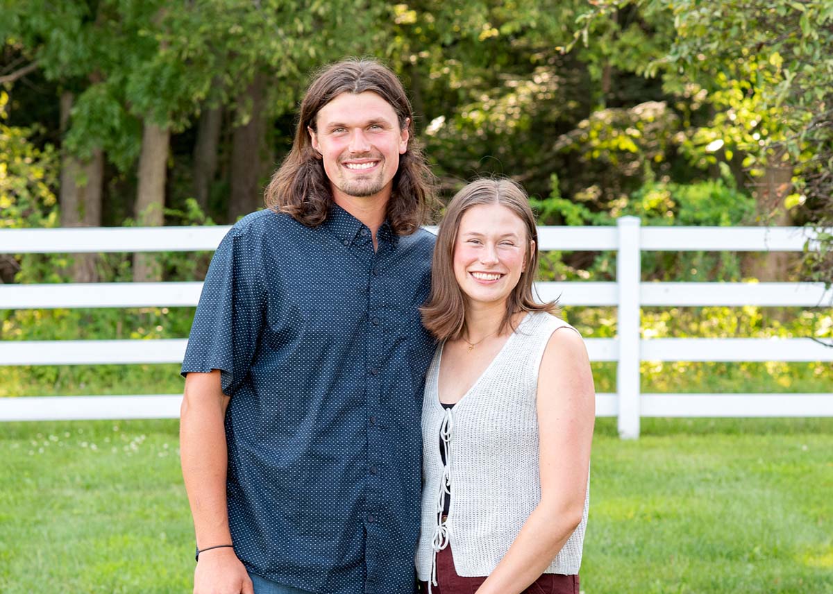 Logan and Olivia Coppock, co-owners and farmers at Yellow Springs Provisions in Ohio.